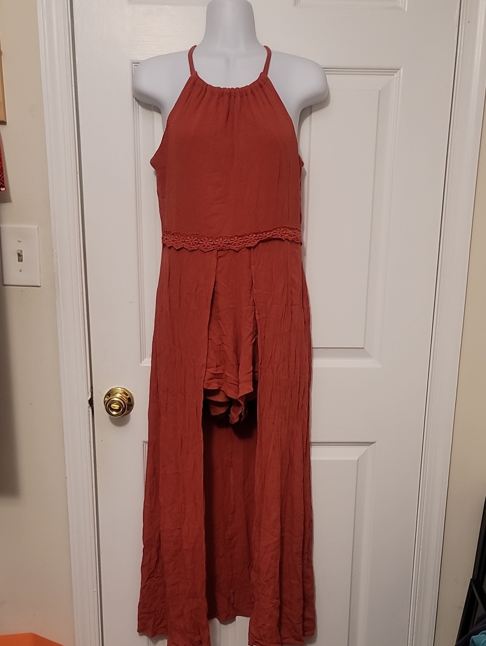BOHO Romper Open Front Maxi Dress